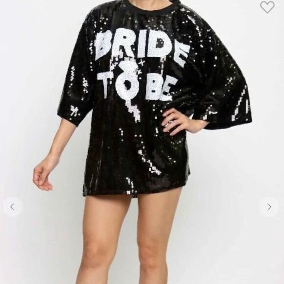 MINI Sequin Dress w/Graphics Design - Bride to Be! - Picture 1 of 3